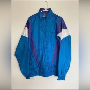 Adidas Originals Color Block Windbreaker Jacket • Size XL Blue Purple White